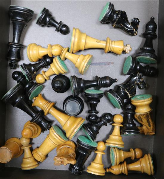 A Staunton type chess set